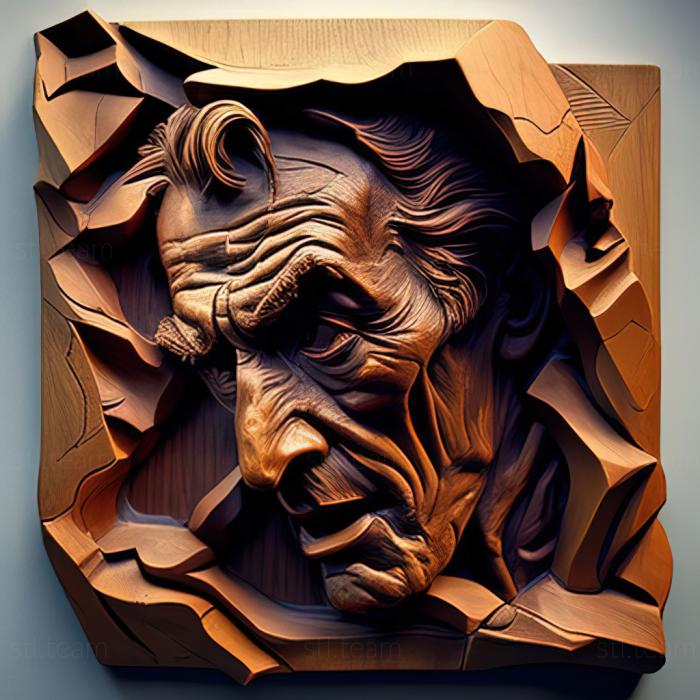 3D model Philip Evergood American artist (STL)